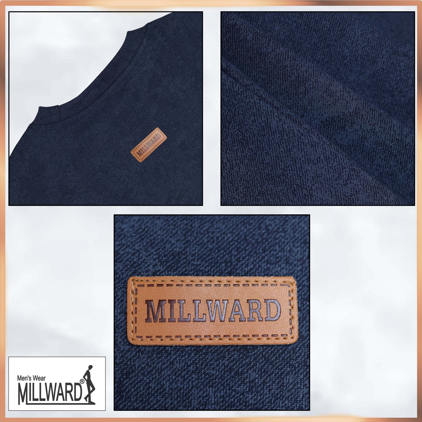 Millward Oversized T-Shirt Short Sleeve S - XL {Navy} / Baju Oversize Lengan Pendek