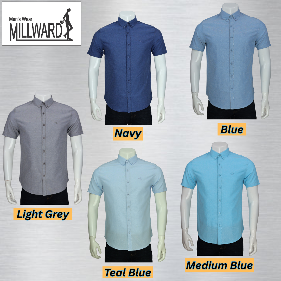 Brand MIllward Shirt short sleeve ,17 colors ,slim fit