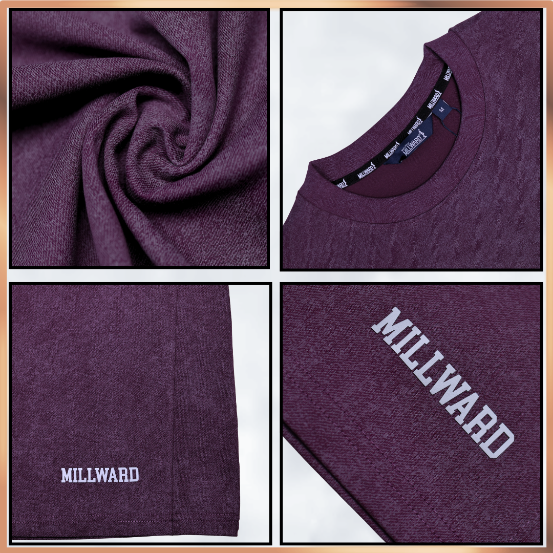 Millward Oversized T-Shirt Short Sleeve S - XL {Dark Purple} / Baju Oversize Lengan Pendek