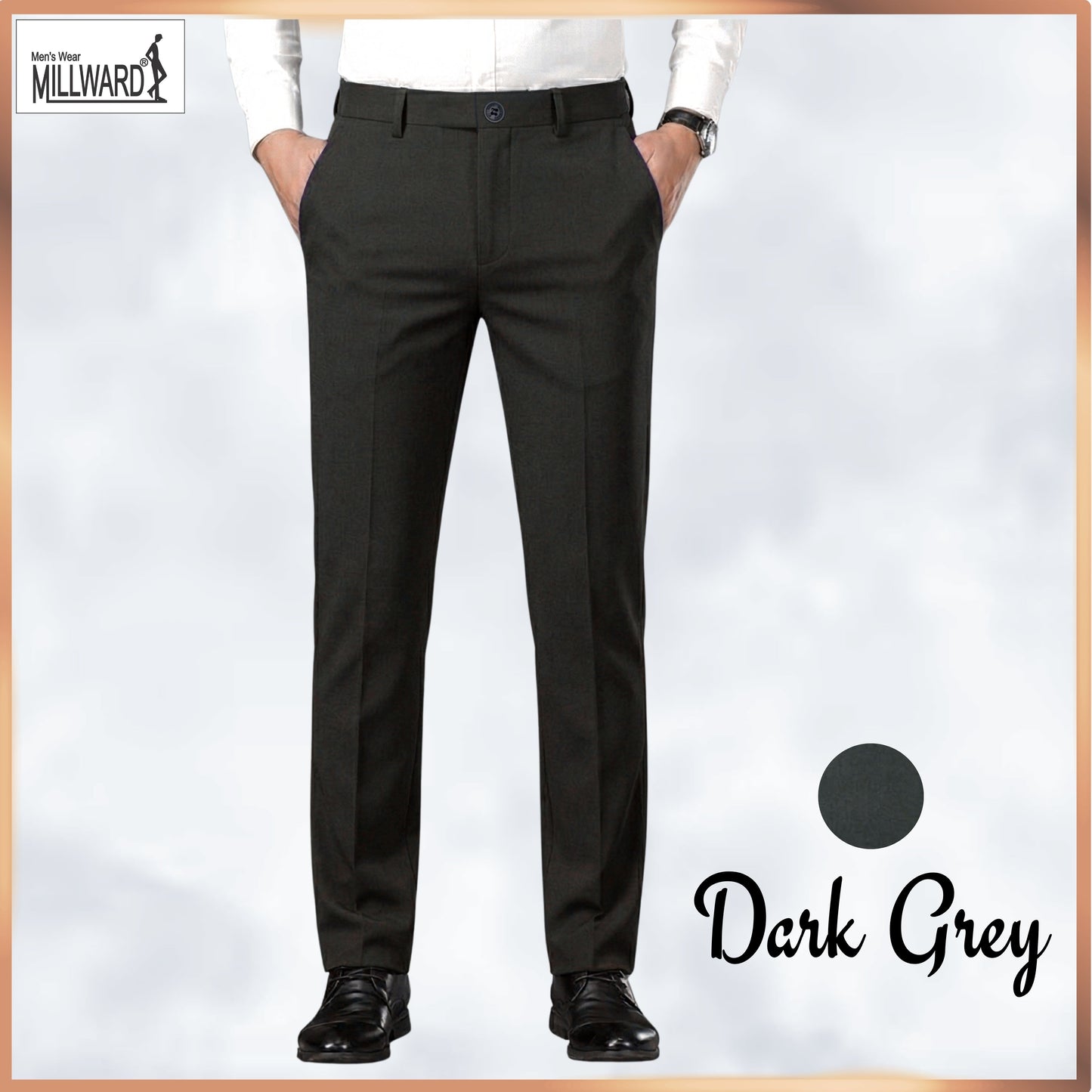 MILLWARD Men's Formal Trousers | Slim Fit Office Pants | Comfortable & Breathable / Seluar Formal Lelaki Slim Fit