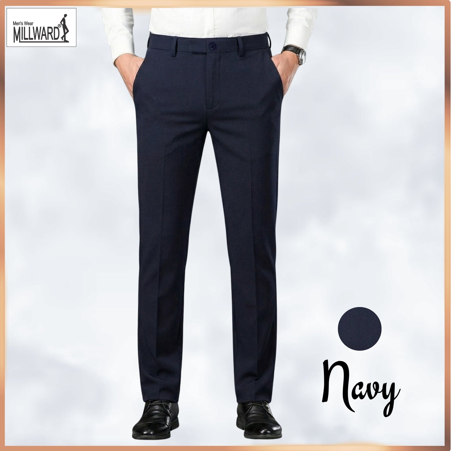 MILLWARD Men's Formal Trousers | Slim Fit Office Pants | Comfortable & Breathable / Seluar Formal Lelaki Slim Fit
