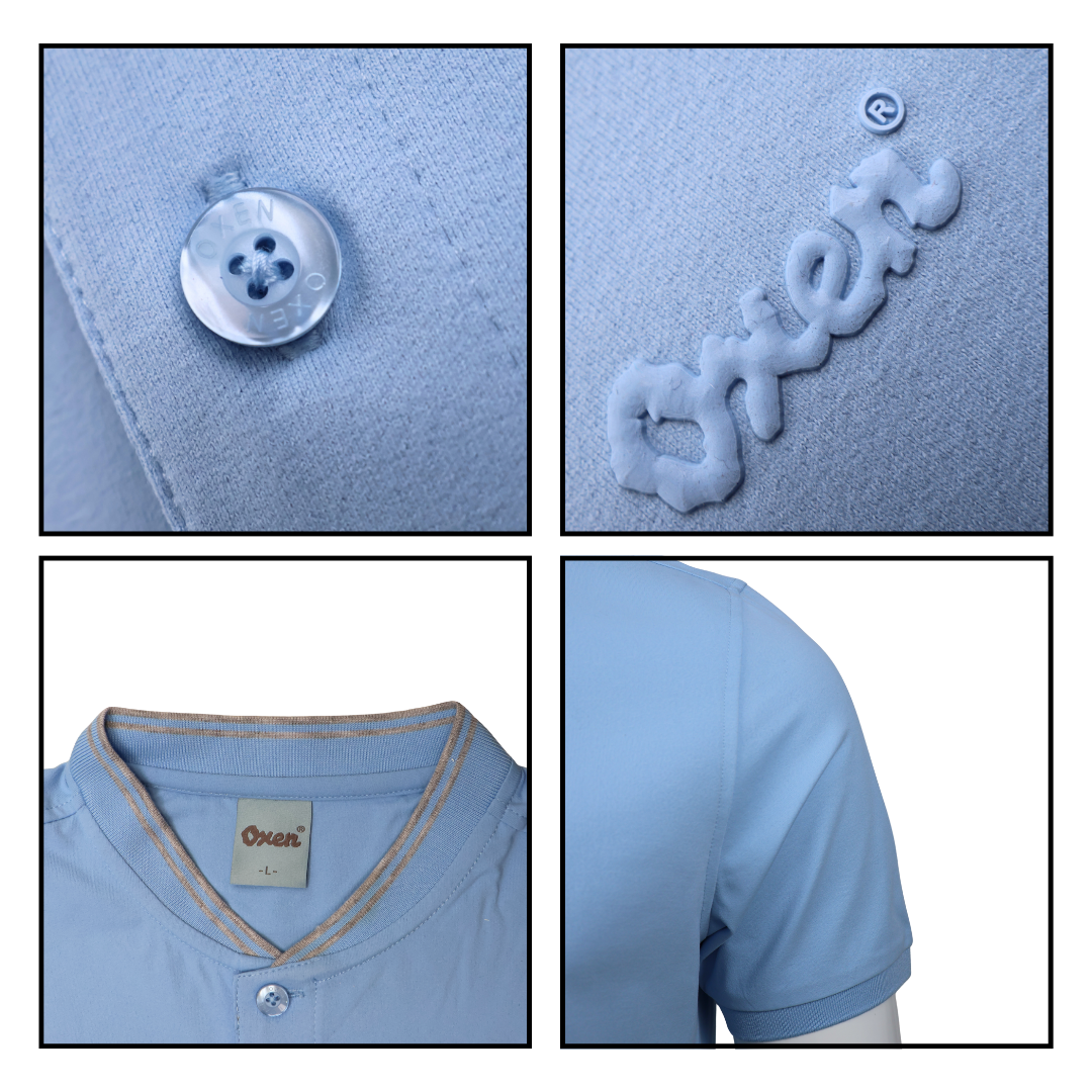 Brand Oxen Men's Polo Short Sleeve T-shirt/Baju T-Shirt Polo Lengan Pendek Lelaki , Potongan Slim Fit, 3 Warna