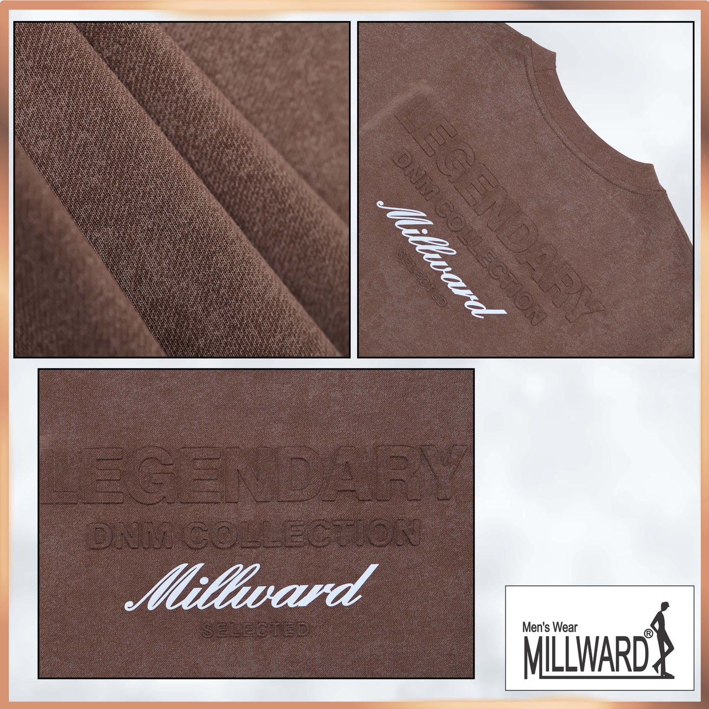 Millward Oversized T-Shirt Short Sleeve S - XL {Dark Brown} / Baju Oversize Lengan Pendek