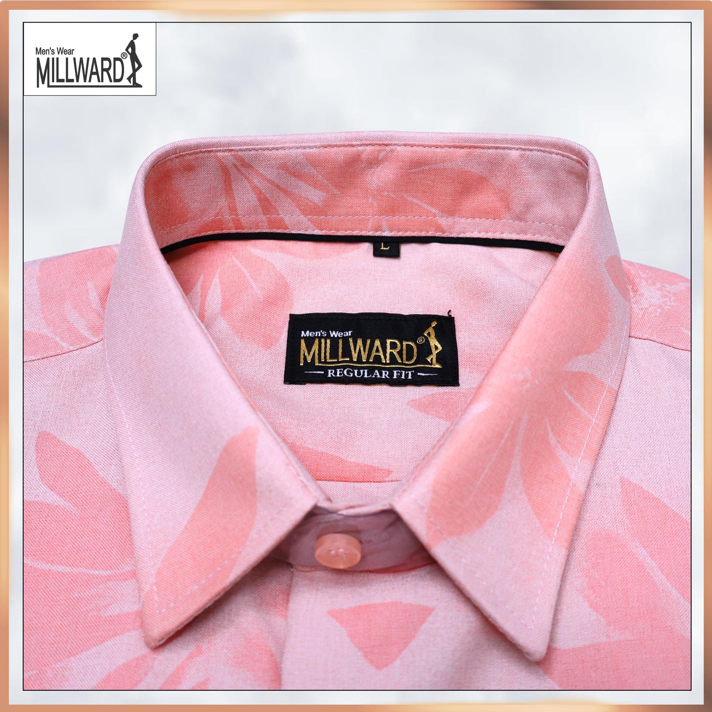 Brand MILLWARD Men’s Floral Short Sleeve Shirt (M–4XL) / Kemeja Lelaki Lengan Pendek Corak Bunga (M–4XL)