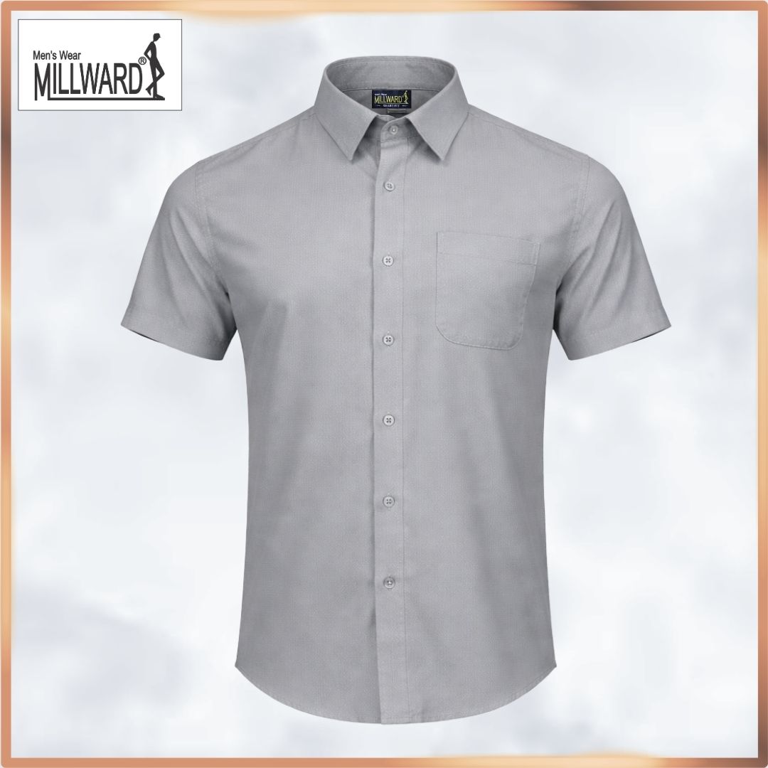 MILLWARD Men’s Short Sleeve Shirt Plain Design