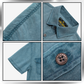 Brand John RIder Men's Denim Shirt Short Sleeve S-5XL [Smart Fit] [Silver Grey/Ash Blue/Khaki]