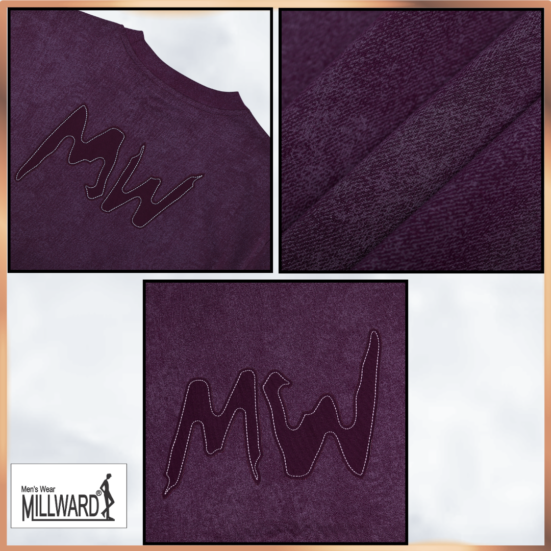 Millward Oversized T-Shirt Short Sleeve S - XL {Dark Purple} / Baju Oversize Lengan Pendek