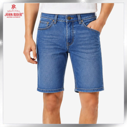John Rider Men's Denim Short Pants Slim Fit /Light Denim Blue /Size 27-40