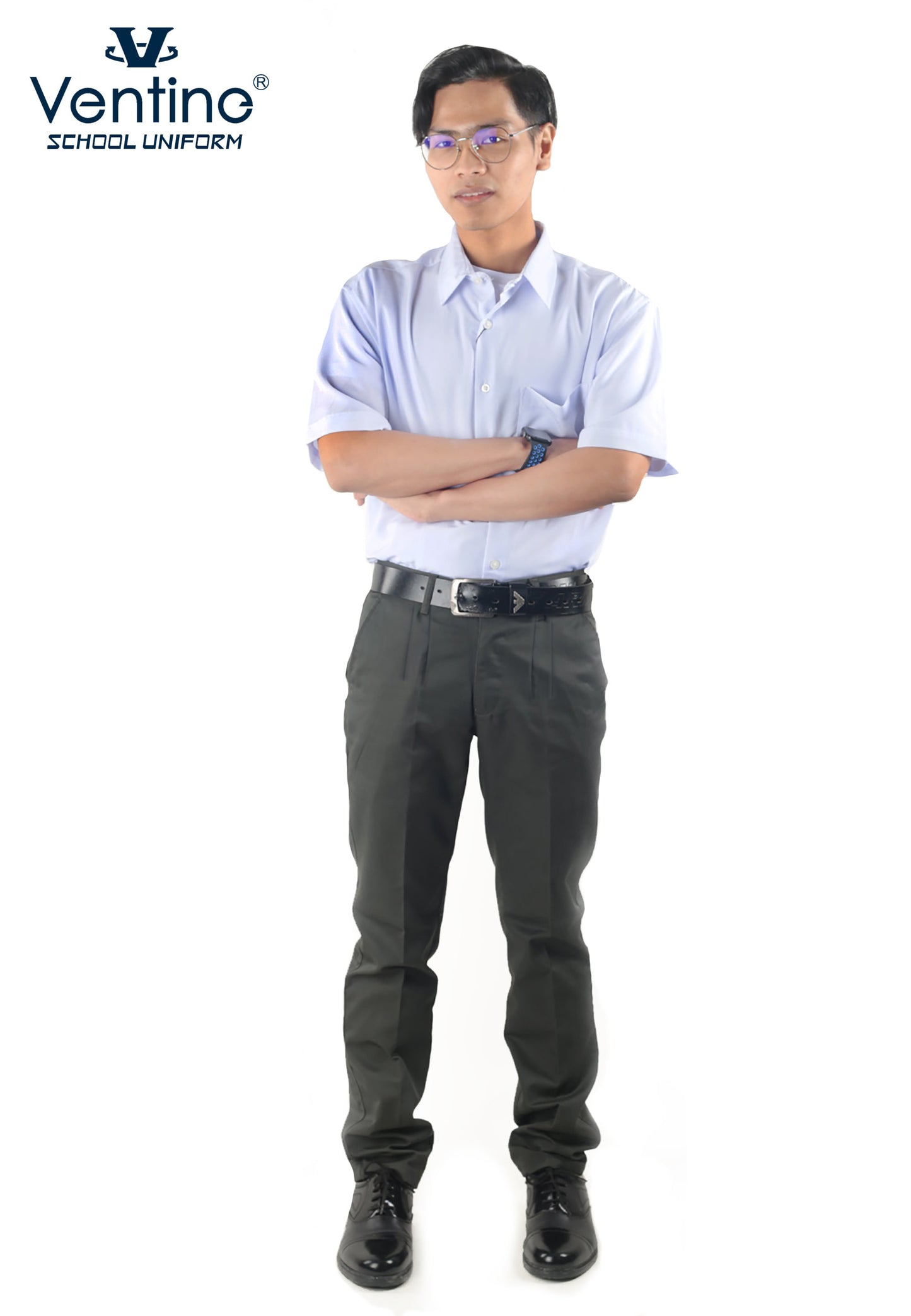 Seluar Panjang Hijau Sekolah Menengah Cutting Biasa with Pleat (SELUAR SAHAJA)