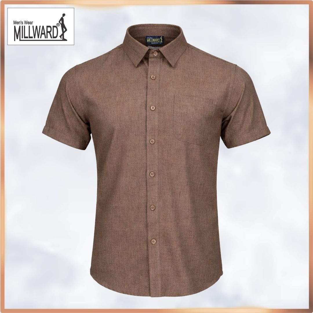 MILLWARD Men’s Short Sleeve Shirt Plain Design