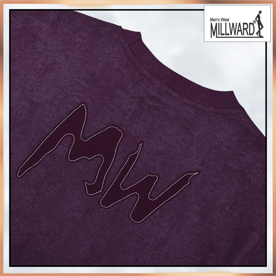 Millward Oversized T-Shirt Short Sleeve S - XL {Dark Purple} / Baju Oversize Lengan Pendek