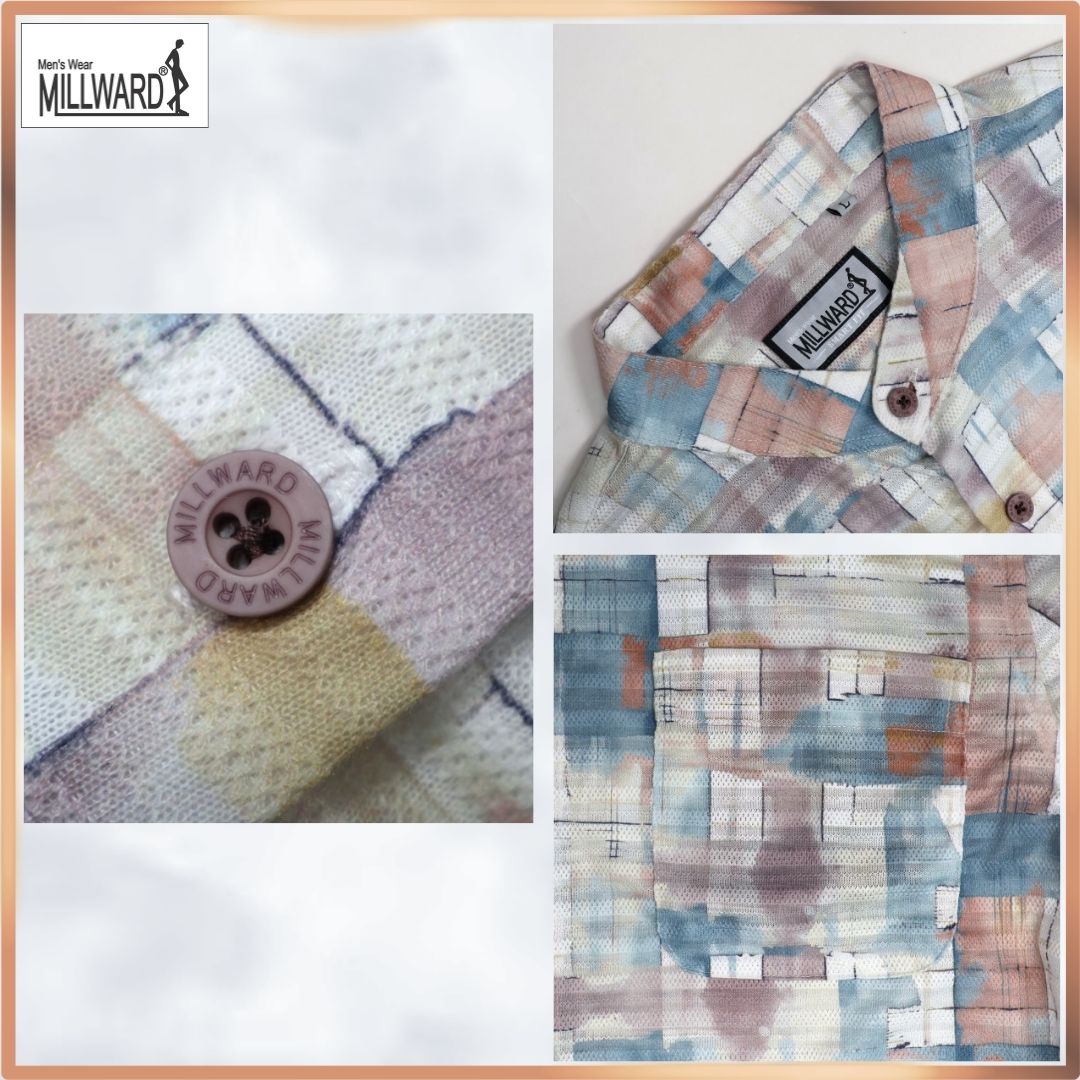 MILLWARD Men’s Short Sleeve Shirt Abstract Pattern