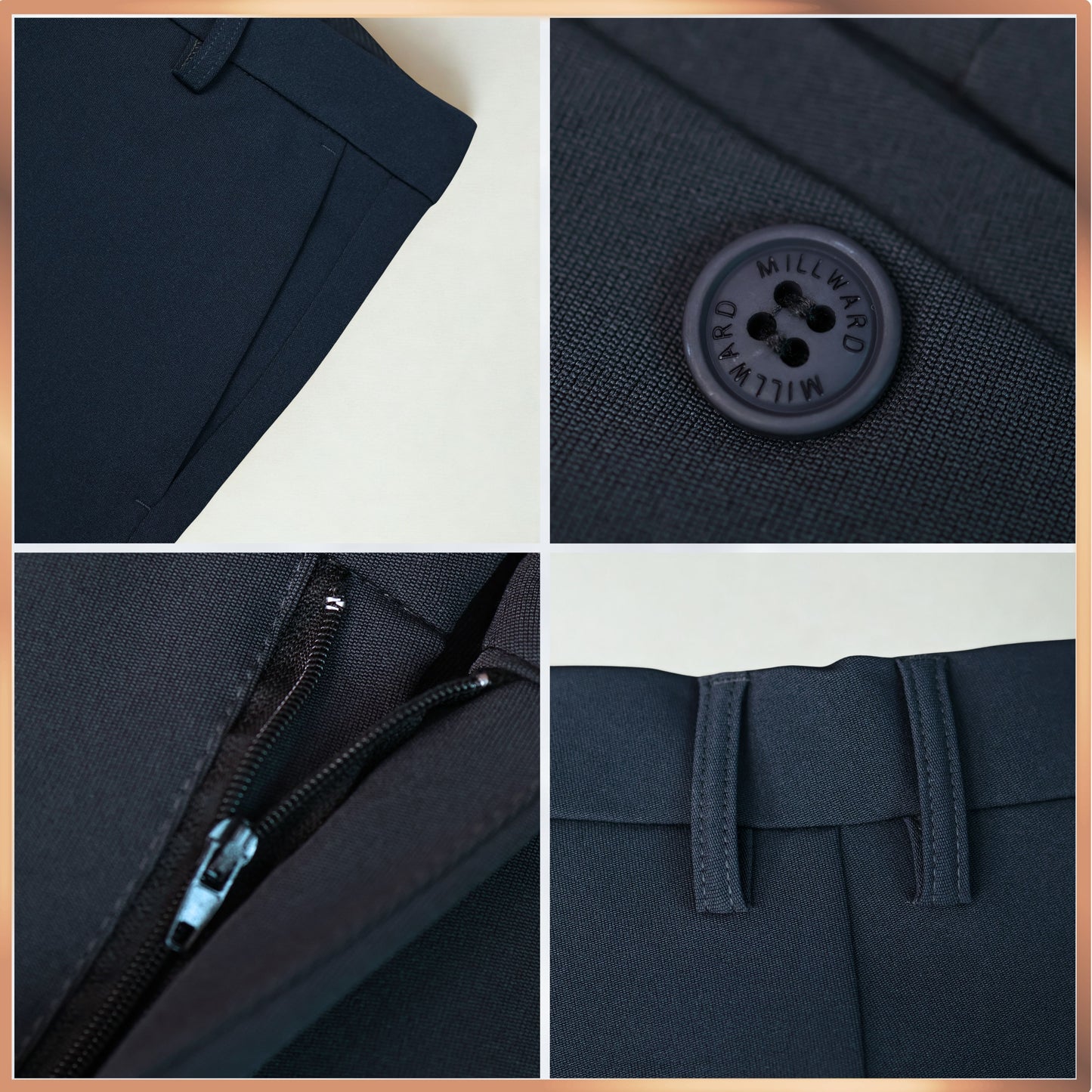 MILLWARD Men's Formal Trousers | Slim Fit Office Pants | Comfortable & Breathable / Seluar Formal Lelaki Slim Fit
