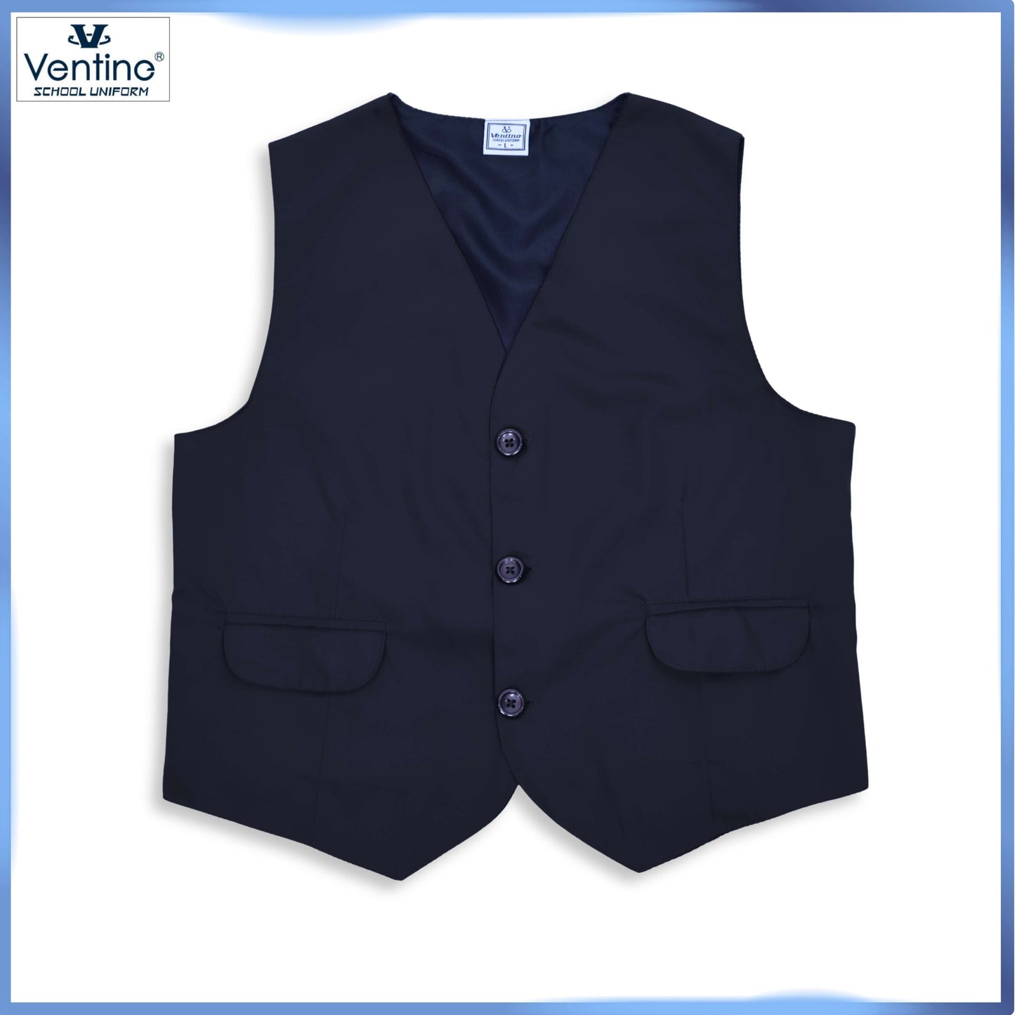 Ventine Vest Pengawas Sekolah Unisex | Size XS-3XL | Maroon / Blue / Brown / Black