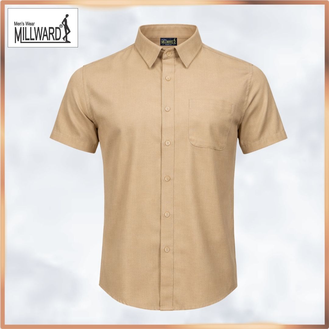 MILLWARD Men’s Short Sleeve Shirt Plain Design