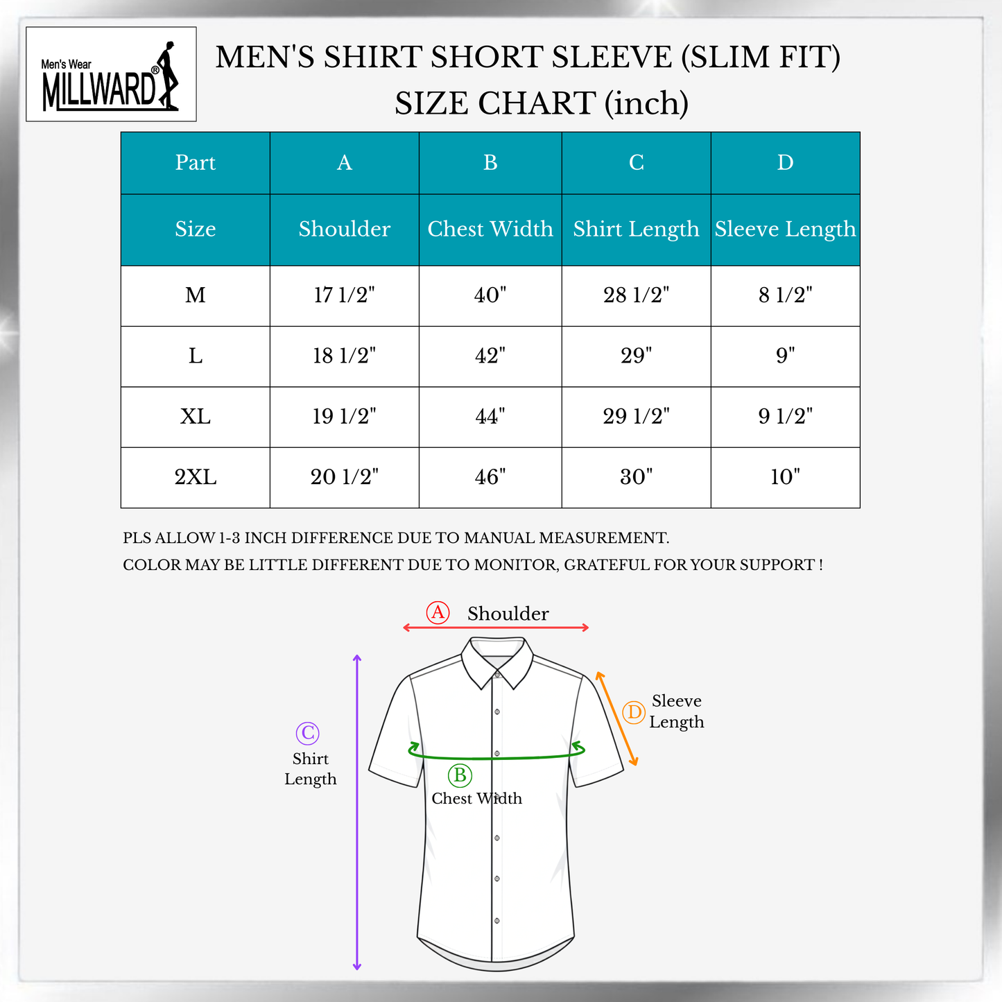 Millward Shirt Short Sleeve D.Brown/Navy / Slim Fit