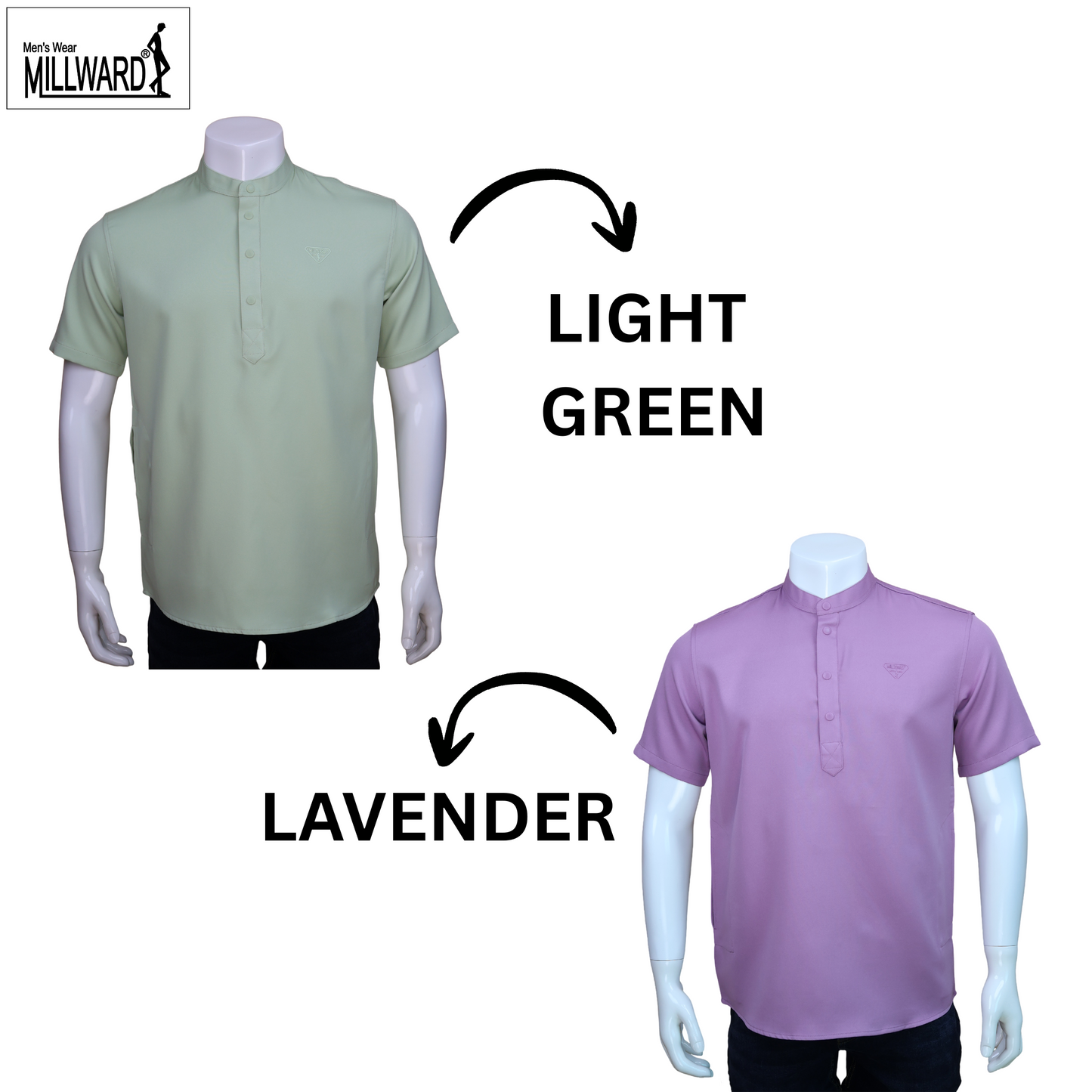 Brand Millward Baju Kurta Lengan Pendek 12 Warna