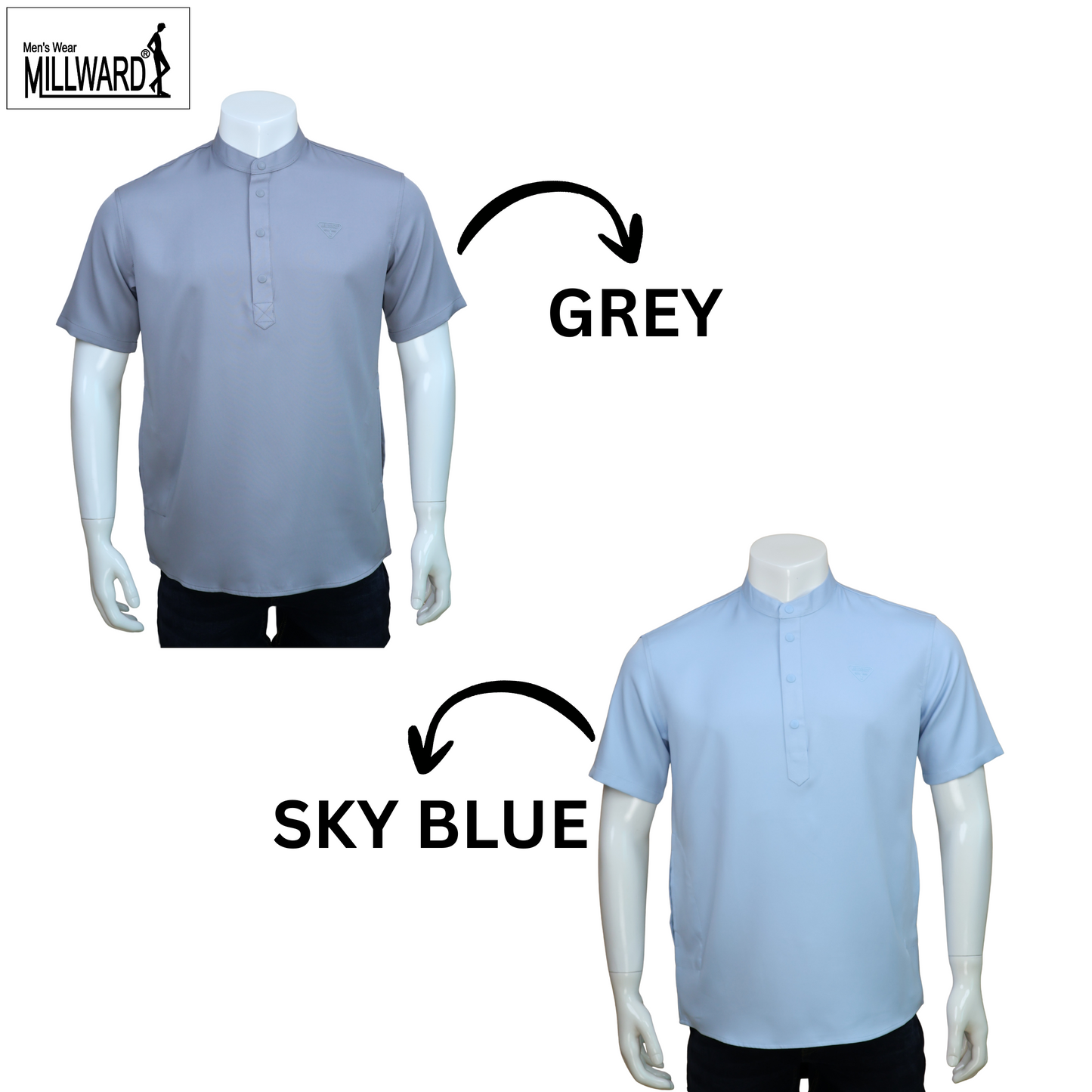 Brand Millward Baju Kurta Lengan Pendek 12 Warna