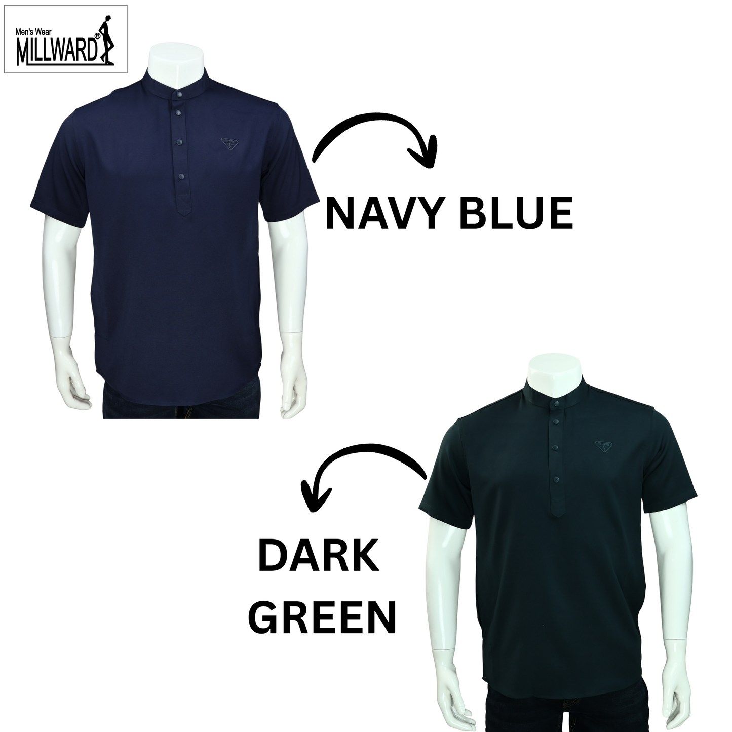 Brand Millward Baju Kurta Lengan Pendek 12 Warna