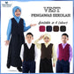 Ventine Vest Pengawas Sekolah Unisex | Size XS-3XL | Maroon / Blue / Brown / Black