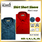 Brand Millward Men's Shirt Short Sleeve [RegularFit] / Kemeja Lelaki Lengan Pendek ) [RegularFit] (Red & Blue)