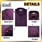 Brand Millward Men's Shirt Short Sleeve [RegularFit] / Kemeja Lelaki Lengan Pendek ) [RegularFit] (Violet & Admiral)