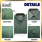 Brand Millward Men's Shirt Short Sleeve [RegularFit] / Kemeja Lelaki Lengan Pendek ) [RegularFit] (Green & Light Grey)