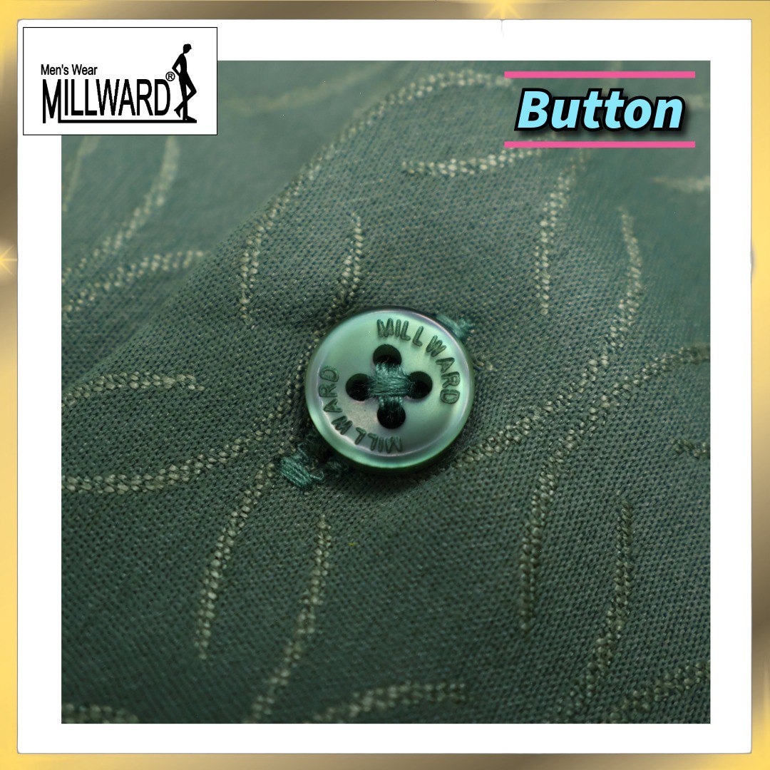 Brand Millward Men's Shirt Short Sleeve [RegularFit] / Kemeja Lelaki Lengan Pendek ) [RegularFit] (Green & Light Grey)