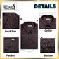 Brand Millward Men's Shirt Short Sleeve [RegularFit] / Kemeja Lelaki Lengan Pendek ) [RegularFit] (Red& Dark Chocolate)