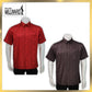 Brand Millward Men's Shirt Short Sleeve [RegularFit] / Kemeja Lelaki Lengan Pendek ) [RegularFit] (Red& Dark Chocolate)