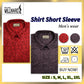 Brand Millward Men's Shirt Short Sleeve [RegularFit] / Kemeja Lelaki Lengan Pendek ) [RegularFit] (Red& Dark Chocolate)