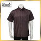 Brand Millward Men's Shirt Short Sleeve [RegularFit] / Kemeja Lelaki Lengan Pendek ) [RegularFit] (Red& Dark Chocolate)