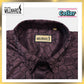 Brand Millward Men's Shirt Short Sleeve [RegularFit] / Kemeja Lelaki Lengan Pendek ) [RegularFit] (Red& Dark Chocolate)