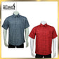 Brand Millward Men's Shirt Short Sleeve [RegularFit] / Kemeja Lelaki Lengan Pendek ) [RegularFit] (Red& Blue Grey)
