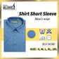 Brand Millward Men's Shirt Short Sleeve [RegularFit] / Kemeja Lelaki Lengan Pendek ) [RegularFit] (Medium Blue)