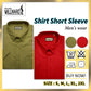 Brand Millward Men's Shirt Short Sleeve [RegularFit] / Kemeja Lelaki Lengan Pendek ) [RegularFit] (Red & Lime)