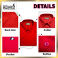 Brand Millward Men's Shirt Short Sleeve [RegularFit] / Kemeja Lelaki Lengan Pendek ) [RegularFit] (Red & Lime)