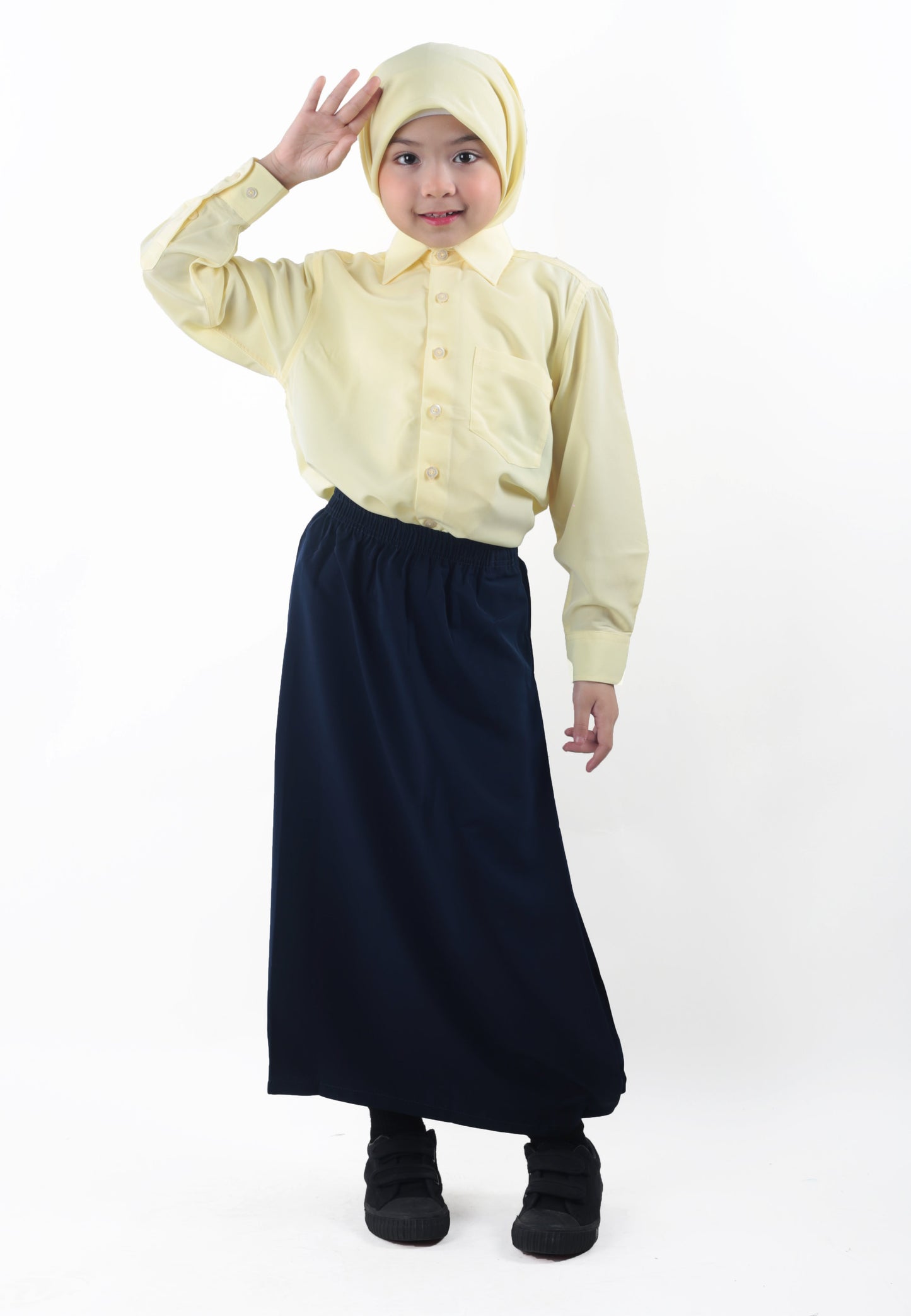 Baju Kemeja Pengawas Sekolah Rendah Lengan Panjang Kain Keras (Cotton), 5 Pilihan Warna (BAJU SAHAJA)