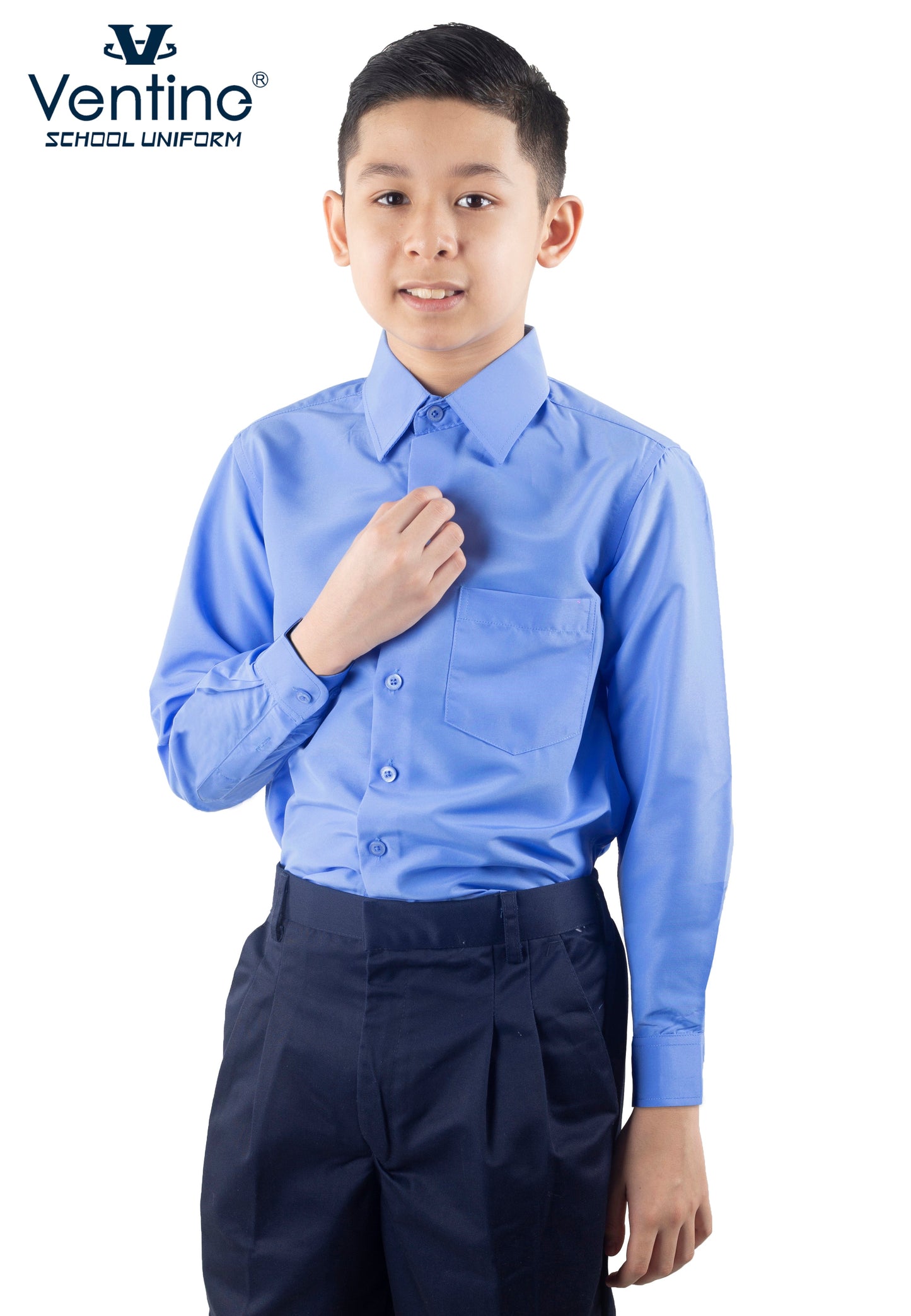 Baju Kemeja Pengawas Sekolah Rendah Lengan Panjang Kain Licin (Koshibo) , 5 Pilihan Warna (BAJU SAHAJA)